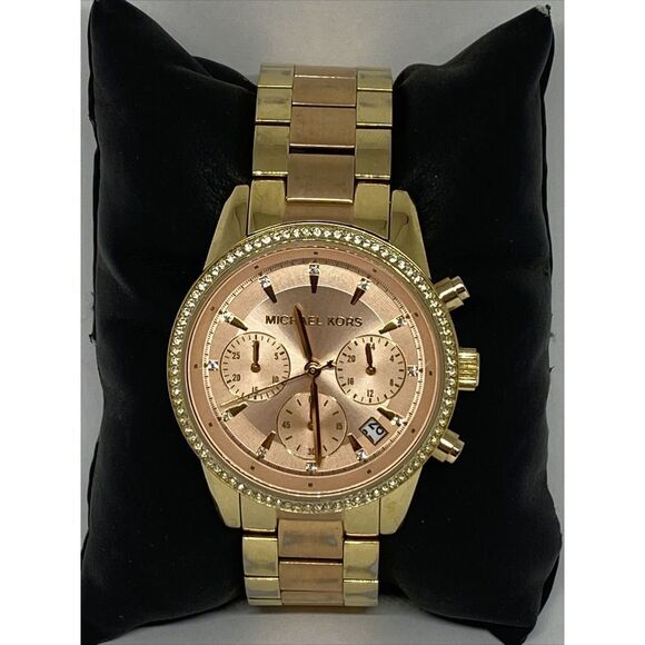 Michael Kors Ritz K6475 Women's Stainless Steel Analog Dial Quartz Watch WO553 - Picture 3 of 12